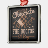 Chocolade - een beetje chocolade per dag metalen ornament (Links)