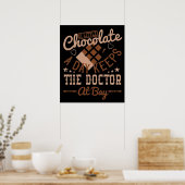 Chocolade - een beetje chocolade per dag poster (Keuken)