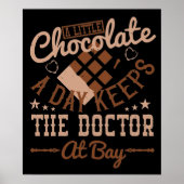 Chocolade - een beetje chocolade per dag poster (Voorkant)