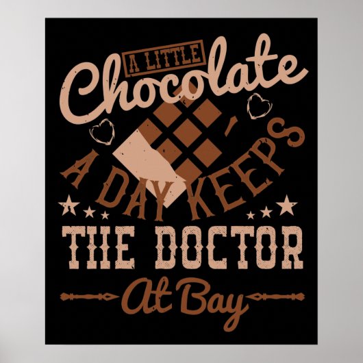 Chocolade - een beetje chocolade per dag poster (Voorkant)