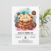 Chocolade Eenvoudig Chic Koekjes Verjaardag Kaart (Staand voorkant)