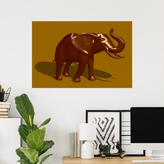 Chocolade Elephant Poster (Thuiskantoor)