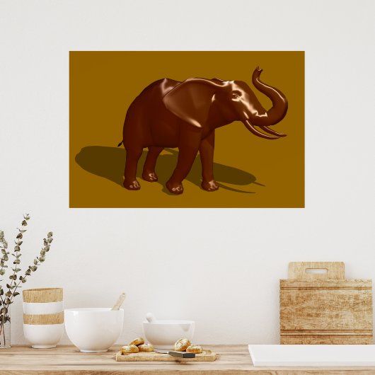 Chocolade Elephant Poster (Keuken)
