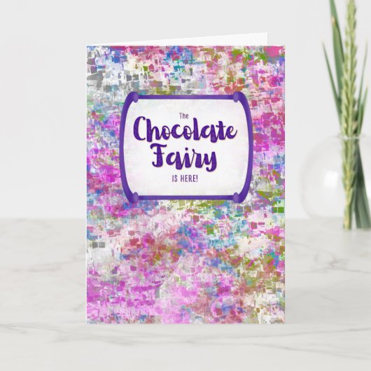 Chocolade Elf – Denken Aan Jou / Beterschap Kaart (Voorkant)