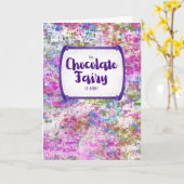 Chocolade Elf – Denken Aan Jou / Beterschap Kaart (Gele Bloem)