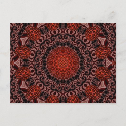 Chocolade en aardbeien, Abstract Briefkaart (Voorkant)