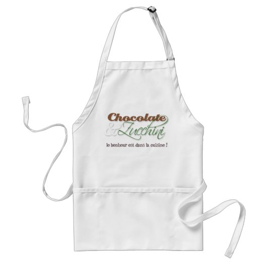 Chocolade en Apron Zucchini Standaard Schort (Voorkant)