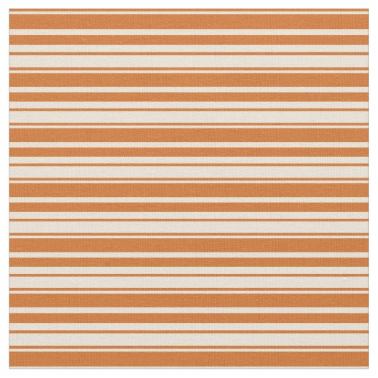 Chocolade en Bisque Striped Patroon Stof (Close Up)