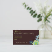 Chocolade en Blue Hip-kaart Contactkaartje (Staand voorkant)