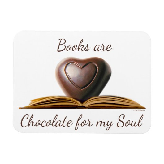 Chocolade en Boek Lover's Magnet Magneet (Horizontaal)