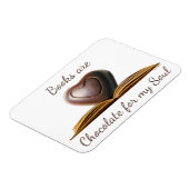 Chocolade en Boek Lover's Magnet Magneet (Linkerzijde)