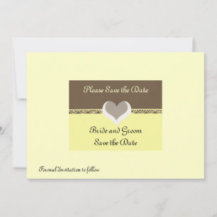 Chocolade en Botercreme Save the Date Uitnodiging