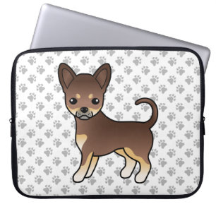 Chocolade En Bruine Egale Vacht Chihuahua Hond & P Laptop Sleeve