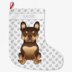 Chocolade En Bruine Franse Bulldog Zacht Honden &  Grote Kerstsok