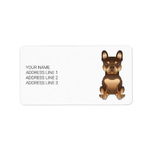 Chocolade En Bruine Franse Bulldog Zachtmoedige Ho Etiket