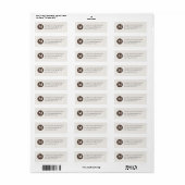 Chocolade en Crème Monogram Etiket (Full Sheet)