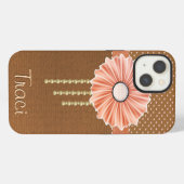 Chocolade en Crème Stippen Aangepaste tekst iPhone Hoesje (Achterkant horizontaal)