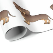 Chocolade en een kort haar-dinktpatroon cadeaupapier (Rol Hoek)