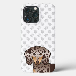 Chocolade En Effen Bruine Korthaar Dachshund Kop Case-Mate iPhone Case
