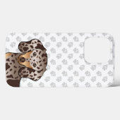 Chocolade En Effen Bruine Korthaar Dachshund Kop Case-Mate iPhone Case (Achterkant (horizontaal))