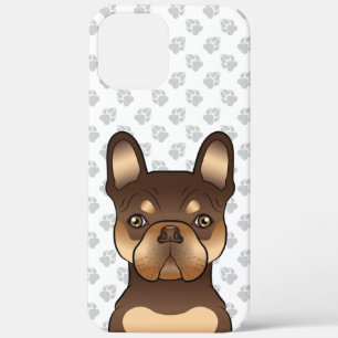 Chocolade En Effen Franse Bulldog Zacht Hondenpoot Case-Mate iPhone Case