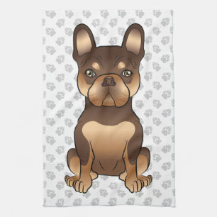 Chocolade En Effen Franse Bulldog Zacht Hondenpoot Theedoek
