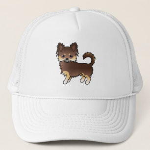 Chocolade En Effen Langharige Chihuahua Cartoon Ho Trucker Pet