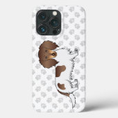 Chocolade En Effen Piebald Langharige Dachshund Ho Case-Mate iPhone Case (Achterkant)