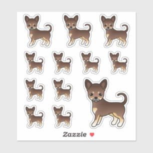 Chocolade En Effen Vacht Chihuahua Aardige Honden Sticker