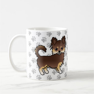 Chocolade En Effenbruine Langharige Chihuahua Hond Koffiemok