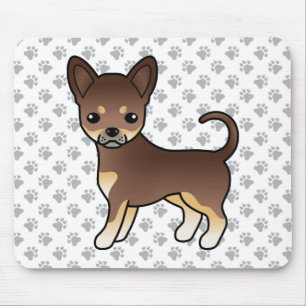 Chocolade En Effenhuidige Chihuahua Hond & Pootjes Muismat