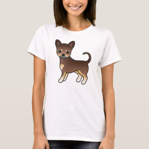Chocolade En Effenhuidige Chihuahua Hond T-shirt
