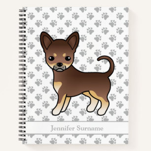 Chocolade En Effenhuidige Chihuahua Hond & Tekst Notitieboek