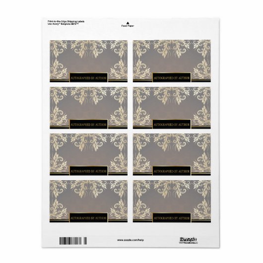 Chocolade en goud etiket (Full Sheet)