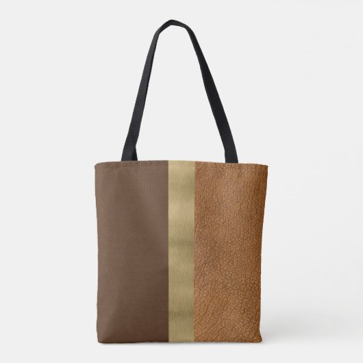 Chocolade en goud tote bag (Achterkant)