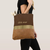 Chocolade en goud tote bag (Dichtbij)