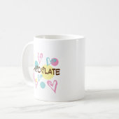 Chocolade en hart koffiemok (Voorkant links)