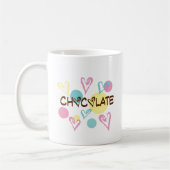 Chocolade en hart koffiemok (Links)