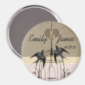 Chocolade en koraalvogel Weddenschap Magnet (Voorkant / Achterkant)