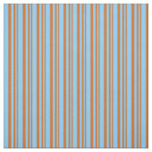 Chocolade en Light Sky Blue Pattern Stof (Swatch)