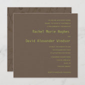 Chocolade en limoen groene bruiloft uitnodiging (Voorkant / Achterkant)