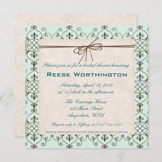 Chocolade en Mint Vrijgezellenfeest Kaart (Voorkant / Achterkant)