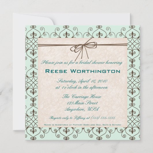 Chocolade en Mint Vrijgezellenfeest Kaart (Voorkant)