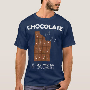 Chocolade en Muzieknoten Musicus Chocolatier T-shirt