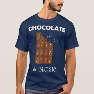 Chocolade en muzieknotities Muzikant Chocolatier T-shirt