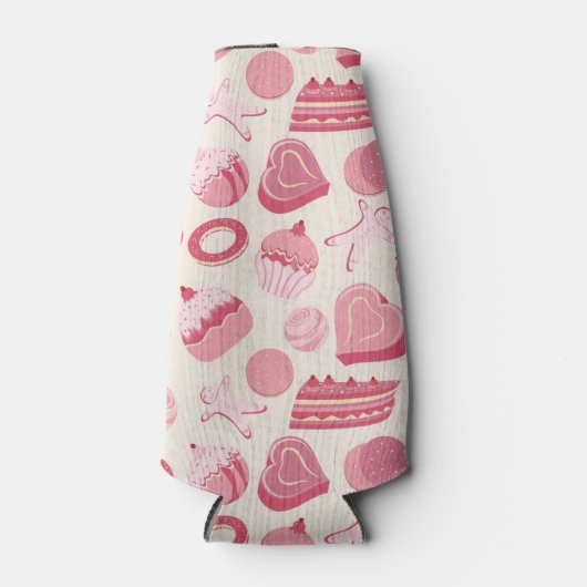 Chocolade- en pasteipatroon 2 flesjeskoeler (Voorkant)