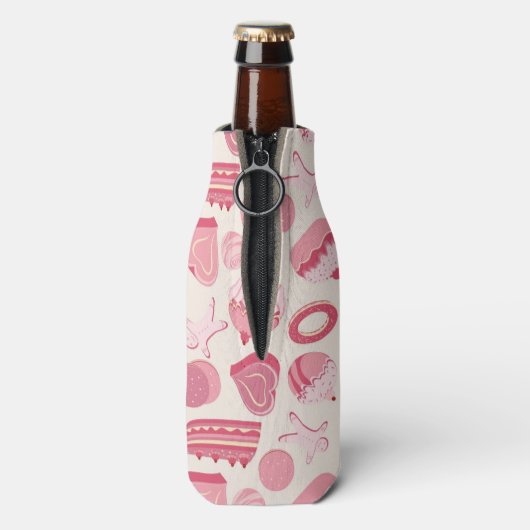 Chocolade- en pasteipatroon 2 flesjeskoeler (Fles Achterkant)