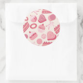 Chocolade- en pasteipatroon 2 ronde sticker (Tas)
