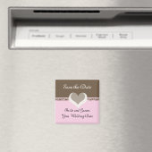 Chocolade en Roze Bewaar de Datum Magneet (Insitu (Vaatwasser))