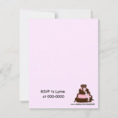 Chocolade en Roze Bruidsdouche Kaart (Achterkant)